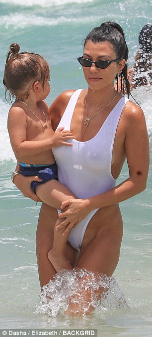 Kourtney Kardashian White Swimsuit photo 22