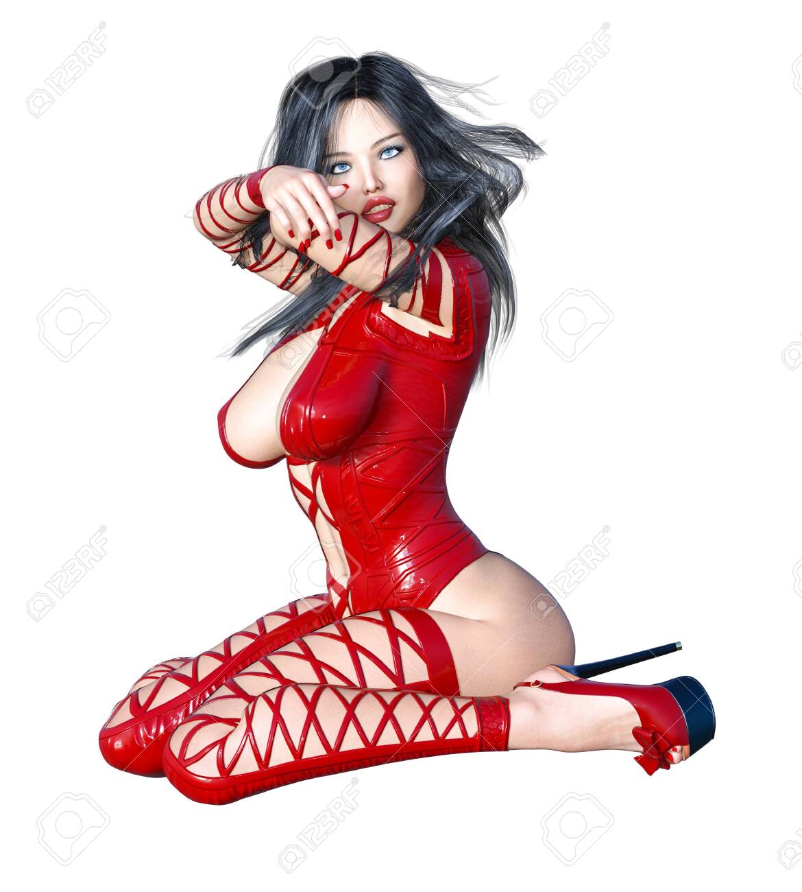 Red Latex Lingerie photo 6