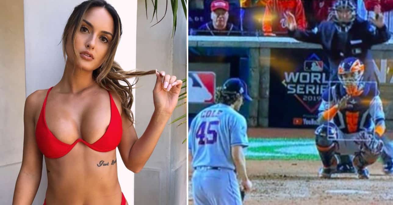 Instagram Model Flashes At World Series photo 22