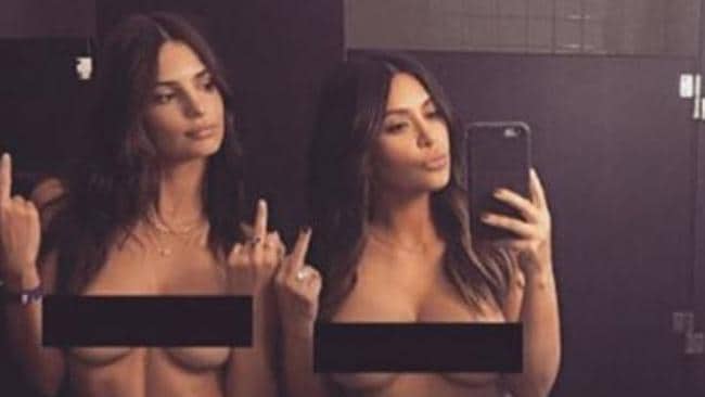 Kim Kardashian Selfie Topless photo 12