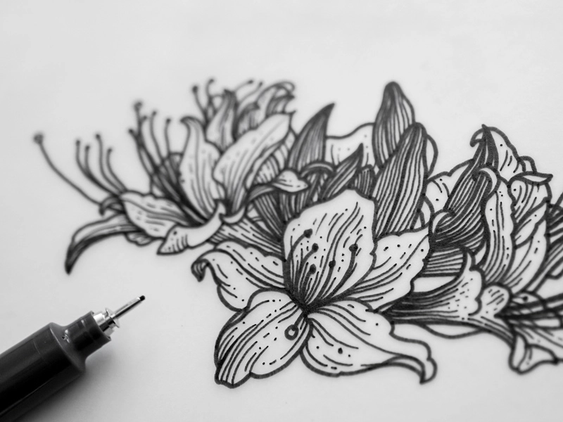 Azalea Flower Tattoo photo 9