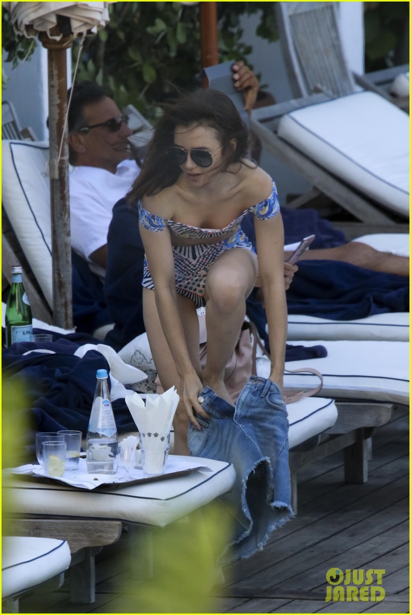 Lily Collins Bathing Suit photo 13